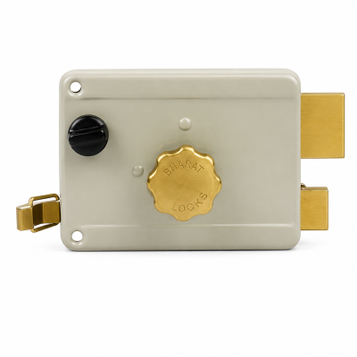 EUROPA NIGHT LATCH SURFACE MOUNT DOOR LOCK- MUCH SAFER THAN ALDROPS (KNOB INSIDE FOR OUTSIDE OPENING DOOR) - 8011IV